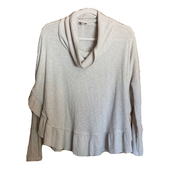 Postmark Anthropologie Womens Size XS Beige Gold Cowl Neck Pullover Sweater Top - Picture 1 of 5